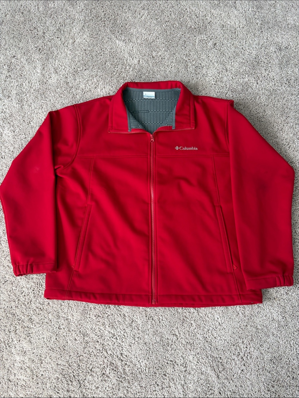 Columbia Men's Bright Red Lightweight Full-Zip Jacket